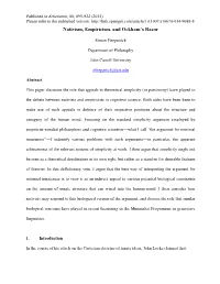 Nativism Empiricism and Ockhamweb