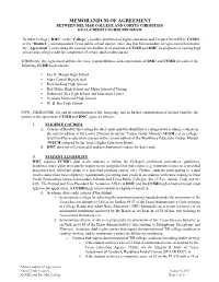 Sample Memorandum of Understanding