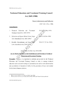 Technical Education and Vocational Training Council Act, 2045 (1988)