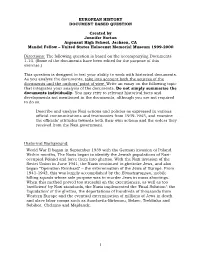 1 European History Document Based Question