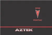 2002 Pontiac Aztek Owner's Manual