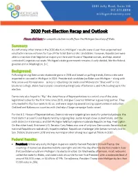 2020 Post-Election Recap and Outlook