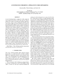 An Estimation-Theoretic Approach to Video Denoiseing