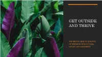 Get Outside and Thrive