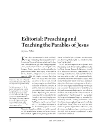 Preaching and Teaching the Parables of Jesus Stephen J