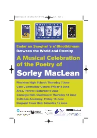 Sorley Maclean A5 Events Prog A-W V2 30/5/07 11:48 Page 1