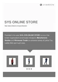 Sys Online Store