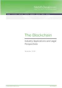 The Blockchain: Industry Applications and Legal Perspectives