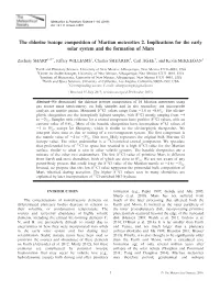 The Chlorine Isotope Composition of Martian Meteorites 2. Implications for the Early Solar System and the Formation of Mars
