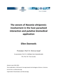 The Venom of Nasonia Vitripennis: Involvement in the Host-Parasitoid Interaction and Putative Biomedical Application