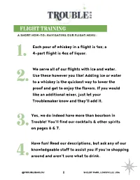 Flight Training a Short How-To: Navigating Our Flight Menu