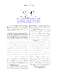 Amblyopia HANDOUT ACES