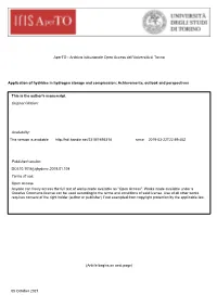 Application of Hydrides in Hydrogen Storage and Compression: Achievements, Outlook and Perspectives