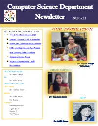 Computer Science Department Newsletter