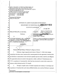 Deadline.Com Phillip Phillips ("Petitioner") Alleges As Follows: 21 1