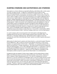 Gastroparesis Part 3, Dumping Syndrome