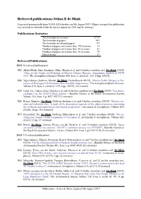 Refereed Publications Selma E De Mink Generated Automatically from NASA ADS Database on 8Th August 2019