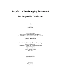 Swapbox: a Hot-Swapping Framework for Swappable Javabeans