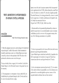 Why Abortion Is Performed in Spain Until 26 Weeks PDF-Format