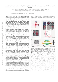 Creating, Moving and Merging Dirac Points with a Fermi Gas in a Tunable Honeycomb Lattice