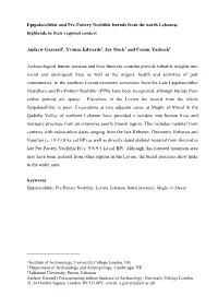 Epipalaeolithic and Pre-Pottery Neolithic Burials from the North Lebanese Highlands in Their Regional Context Andrew Garrard1, Y