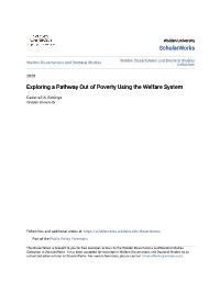Exploring a Pathway out of Poverty Using the Welfare System