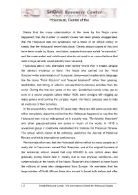 Holocaust, Denial of The