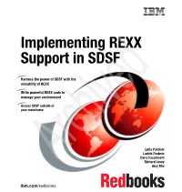Implementing REXX Support in SDSF