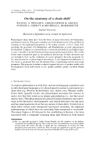On the Anatomy of a Chain Shift1 DANIEL A