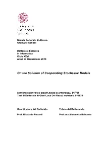 On the Solution of Cooperating Stochastic Models