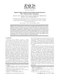 Singlet Oxygen Production by Peptide-Coated Quantum Dot-Photosensitizer Conjugates James M