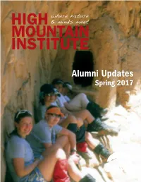 Spring 2017 Alumni Updates