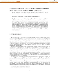 Supersymmetry and Supercoherent States of a Nonrelativistic Free Particle