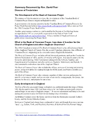 The Development of the Book of Common Prayer