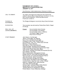 The Regular Meeting of the Paramount City Council Was Called to Order by Mayor Daryl Hofmeyer at 6:03 P.M