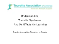 Understanding Tourette Syndrome and Its Effects on Learning