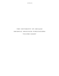 University of Chicago's Oriental Institute