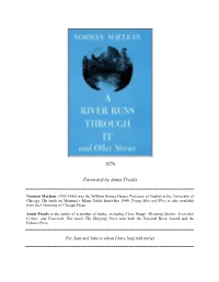 A River Runs Through It and Other Stories Maclean, Norman