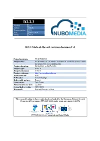 D2.2.3 Version 2.4 Author URJC Dissemination CO Date 30/11/2016 Status Final