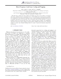Direct Frequency Comb Laser Cooling and Trapping