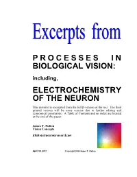 PROCESSES in BIOLOGICAL VISION: Including