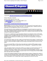 Psion: the Last Computer [Printer-Friendly] • Channel Register Page 1 of 33