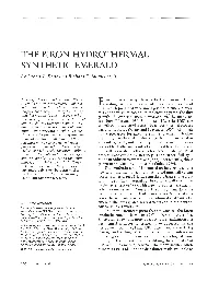 THE BIRON HYDROTHERMAL SYNTHETIC EMERALD by Robert E