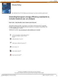 Extending European Energy Efficiency Standards to Include Material Use: an Analysis