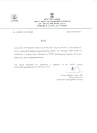 List of Target Allocation to Training Centers (TC)