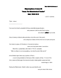 Misperceptions of Jesus: #6 "Jesus: the Misunderstood Teacher" Matt