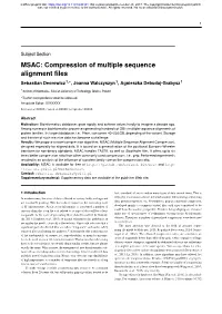 MSAC: Compression of Multiple Sequence Alignment Files
