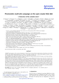 Photometric Multi-Site Campaign on the Open Cluster NGC 884*