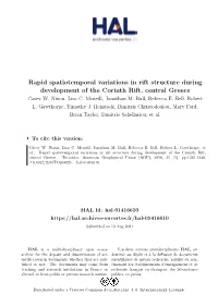 Rapid Spatiotemporal Variations in Rift Structure During Development of the Corinth Rift, Central Greece Casey W