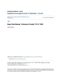 Rope Club Manual : Extension Circular 7-01-2 1949